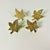 1980s Vintage Boho Chic Adirondack Arts & Crafts Rustic Brass Maple Leaf Napkin Rings - Set of 4 For Sale - Image 11 of 16