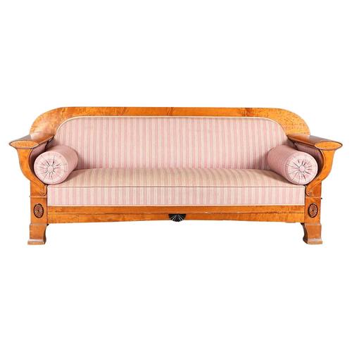 Biedermeier Swedish Sofa in Honey Color, 1890s For Sale - Image 6 of 6