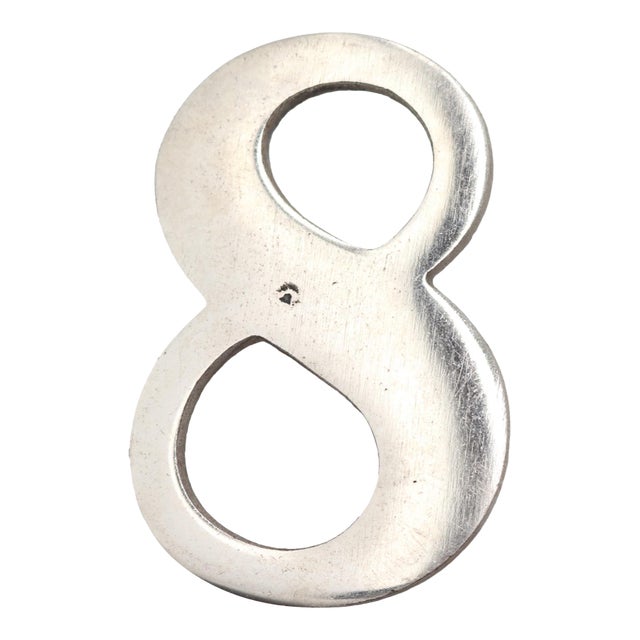 Vintage Steel House Number Eight For Sale