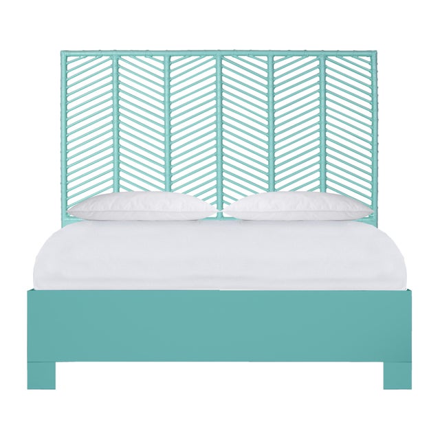Liam Standard Bed Queen - Turquoise For Sale - Image 12 of 12