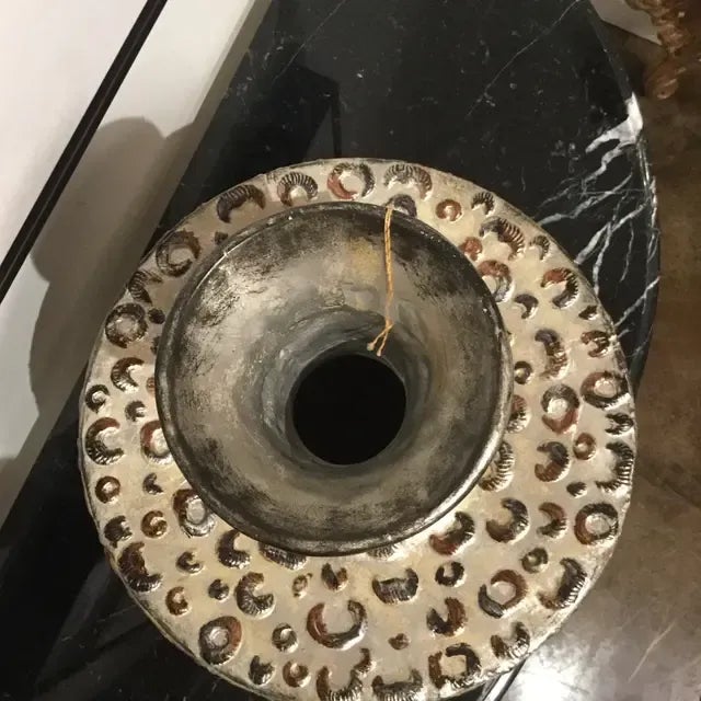 Contemporary Silver Pebbled Vase For Sale - Image 4 of 12