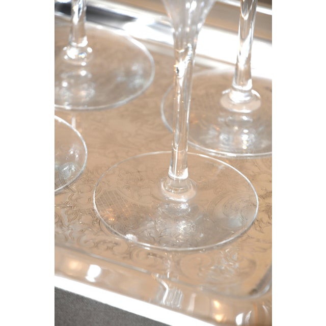 Set of 6 Christofle Iriana Crystal Glasses For Sale - Image 4 of 6