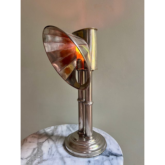 Silver-Plated Reflector Candle Lamp, 1913 For Sale - Image 3 of 12