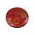 Vintage Chinese Red Golden Scenery Graphic Round Wood Stack Basket Table For Sale In San Francisco - Image 6 of 12