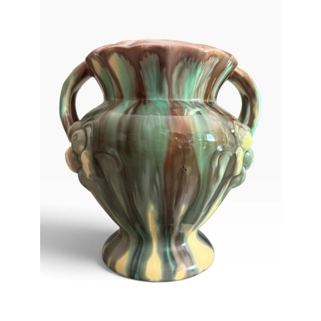 Vintage Kråkerøy Keramikk Sculptural Fruit Motif Vase with Double Handles Description A striking piece of Norwegian art...