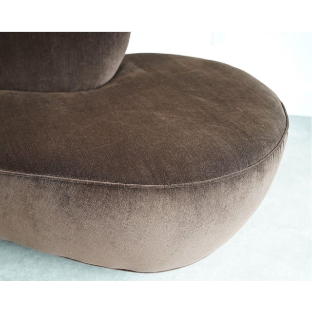 Wood Serpentine Sofa by Vladimir Kagan for Directional, C. 1970s For Sale - Image 7 of 10