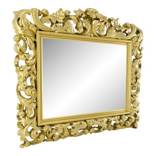 Massive Large Heavy carved Gold Gilt Frame Wall Mirror Regency Style For Sale