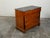 French 1930s Empire Style Walnut Commode with Grey Marble Top and Black Columns For Sale - Image 11 of 12
