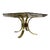 1980s Mastercraft Style Brass, Burl, & Smoked Glass Dining Table For Sale