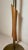 Vintage Mid Century Modern Hand Carved Wood Brass Electric Table Lamp Light For Sale - Image 4 of 12