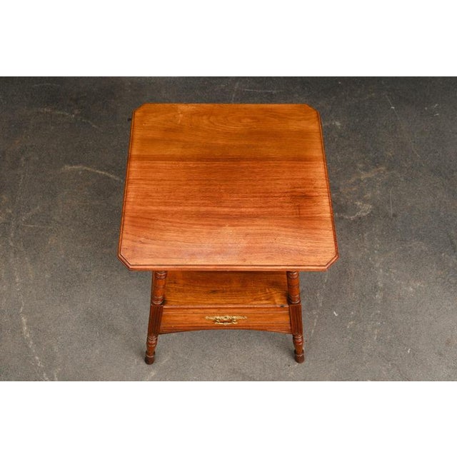 Antique Side Table in Wood and Brass For Sale - Image 13 of 18