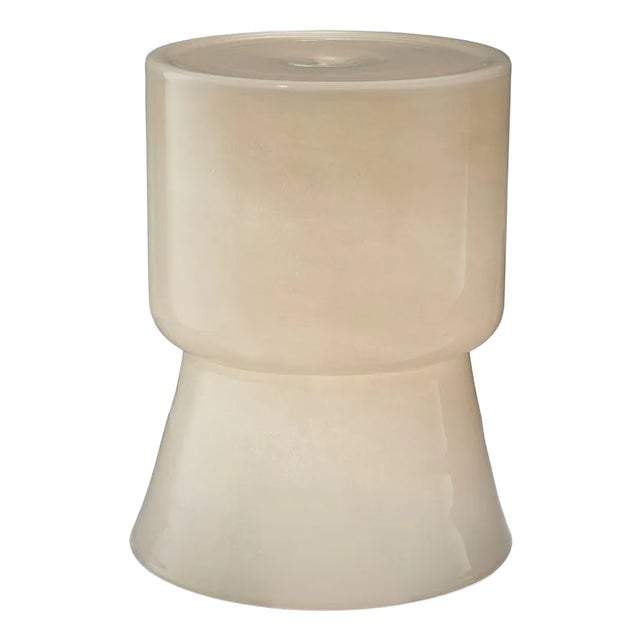 Jamie Young Huntington Garden Stool in Cream For Sale