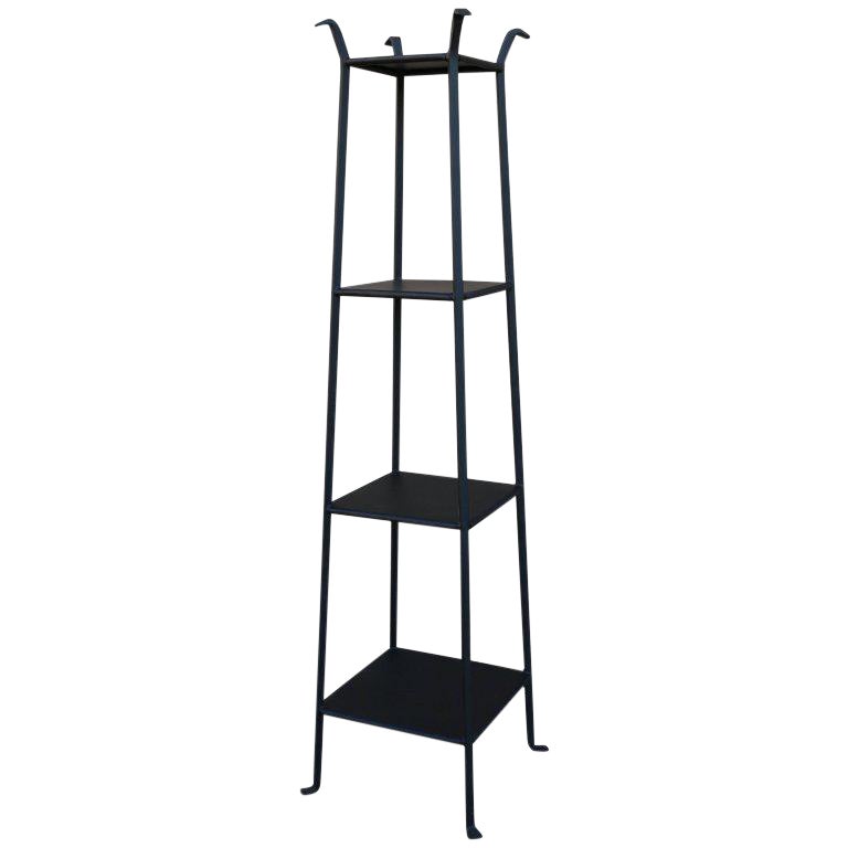 Black Metal Etagere with Graduated Shelves Chairish
