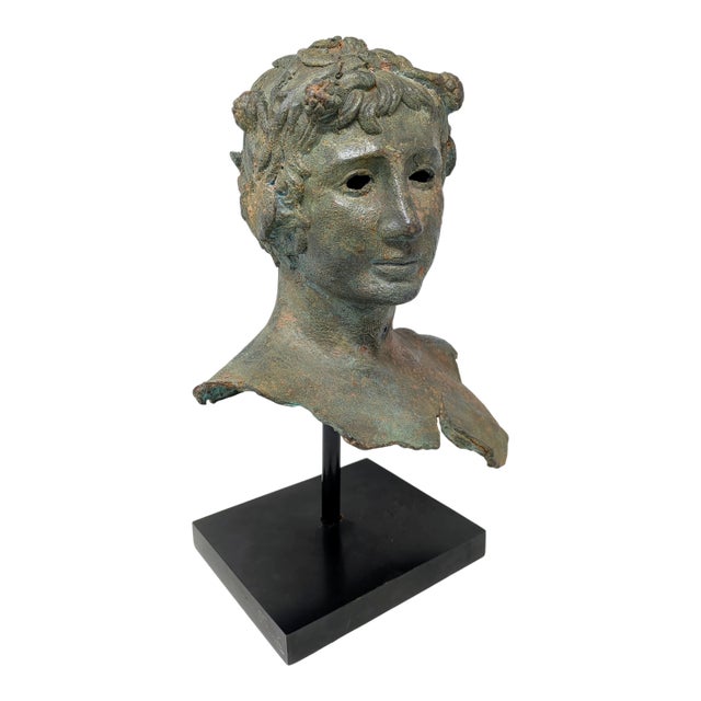 19th Century Greco-Roman Bronze Bust: Bacchus/Dionysus For Sale