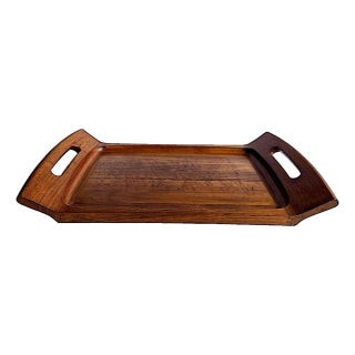 Vintage Dansk Teak Wood Large Tray Designed by Jens H. Quistgaard For Sale