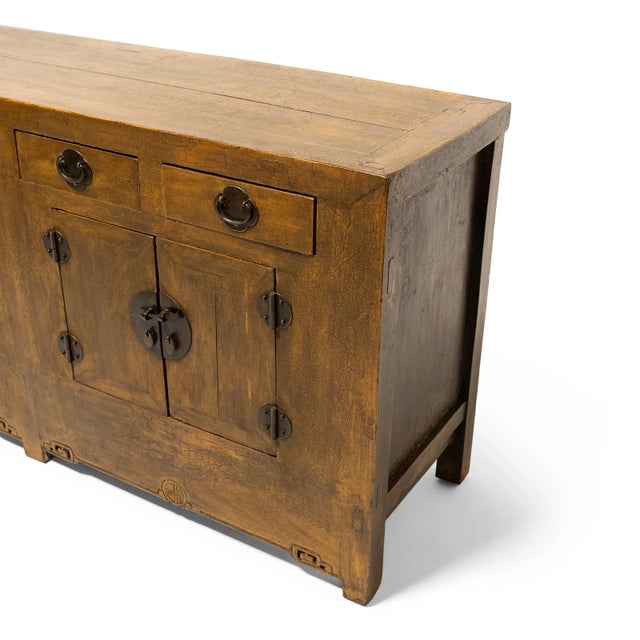 Chinese Marigold Yellow Storage Coffer, C. 1900 For Sale - Image 4 of 7