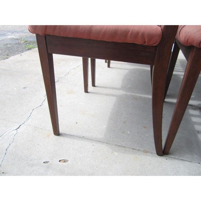 Vintage Midcentury Teak Slat Back Chairs For Sale - Image 4 of 6