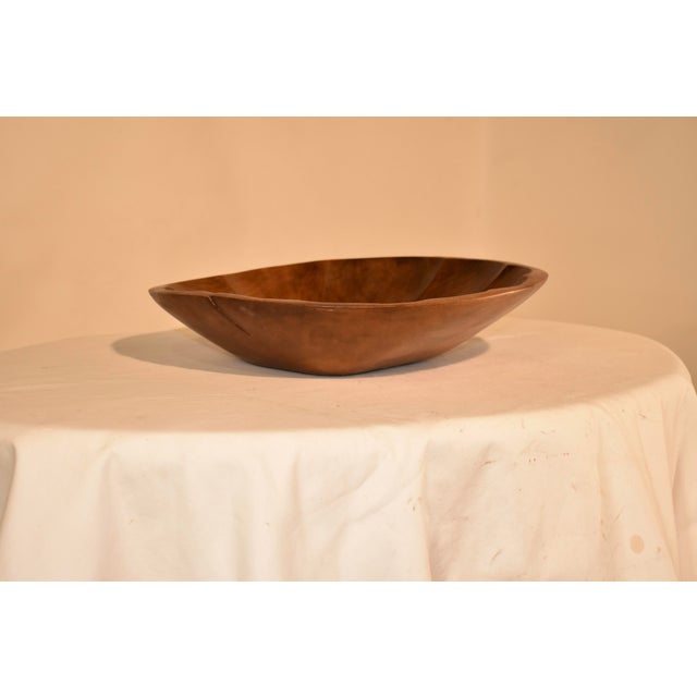 Hand Hewn Fruitwood Bowl, Circa 1900 For Sale - Image 4 of 9