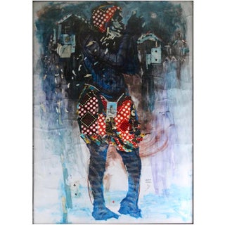Mercy Moyo, Large African Playing Cards Collage Painting Mercy Moyo Zimbabwe Woman Artist, 2018 For Sale