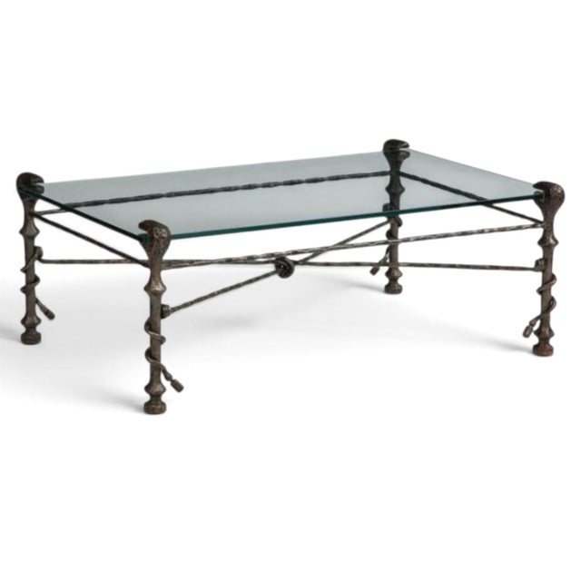 Metal Elevate Your Space With a Rare Coffee Table by Legendary Diego Giacometti 1970s For Sale - Image 7 of 12