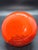 Vintage Inspired Hand Blown Red Glass Apple Paperweight with Green Stem