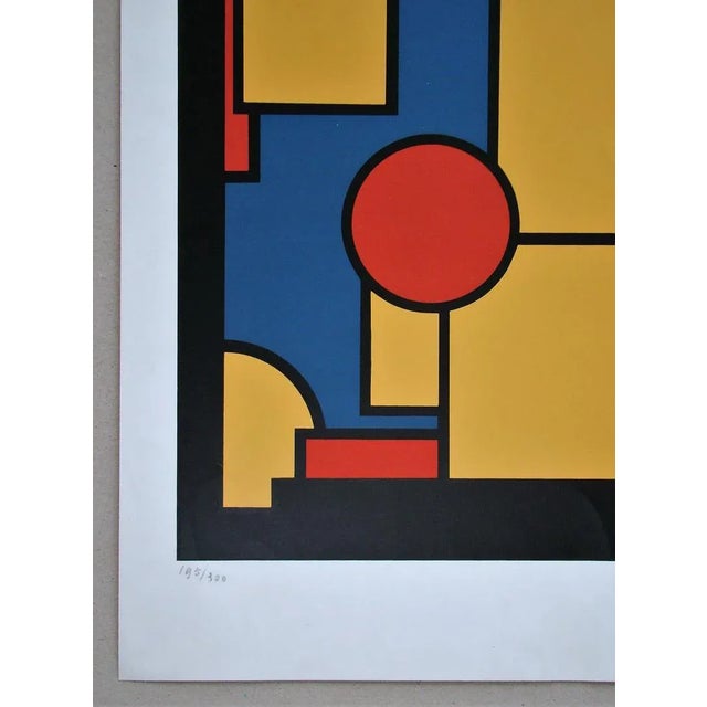 Constructive Composition Screen Print by Dirk Koning, 1970 For Sale - Image 3 of 12