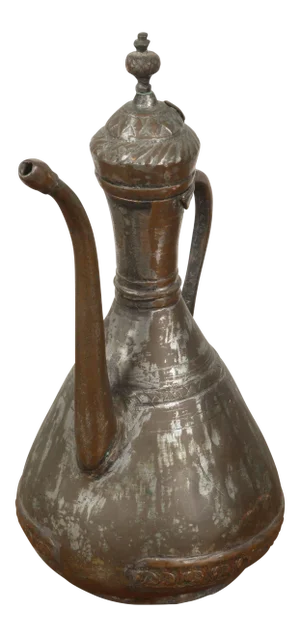 Middle Eastern Persian Tinned Copper Ewer