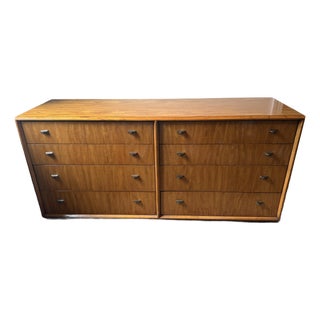 Rare 1988 Drexel "Formations" Blonde Mahogany Triple Dresser - Pristine Condition For Sale