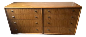 Rare 1988 Drexel "Formations" Blonde Mahogany Triple Dresser - Pristine Condition