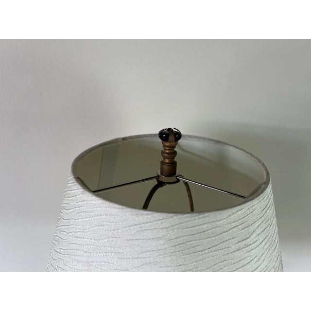Alabaster Vintage Italian Carved Alabaster Table Lamp For Sale - Image 8 of 13