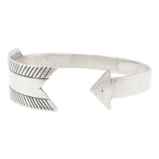 Vintage Southwestern Sterling Silver Figural Arrow Cuff Bracelet For Sale