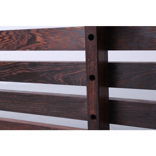 Small Wenge Slatted Bench by Martin Visser for T Spectrum, 1960s For Sale - Image 13 of 18