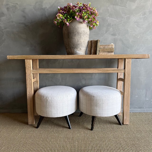 21" D x 16" H Leg Height 6.5" These ottomans made from vintage Turkish rugs brings warmth, texture, and soul into your...