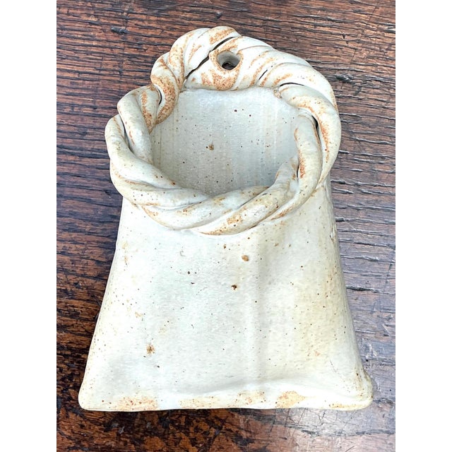Contemporary Tracy Signed Ceramic Wall Pocket For Sale - Image 3 of 17