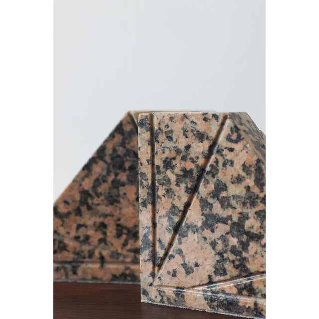 Art Deco Granite Bookends, Set of 2 For Sale - Image 4 of 6