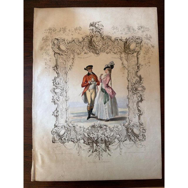 Paper Achille Devéria, Court Costume, 1847, Lithograph For Sale - Image 7 of 9