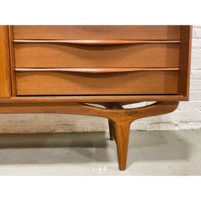 Brown Mid Century Modern Styled Handmade Sculptural Credenza / Media Stand / Sideboard For Sale - Image 8 of 13