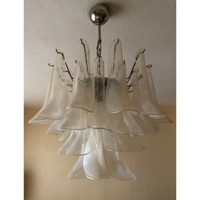 Pink Murano Glass Tongue Chandelier by Venini for La Murrina, Italy, 1970s For Sale - Image 8 of 10