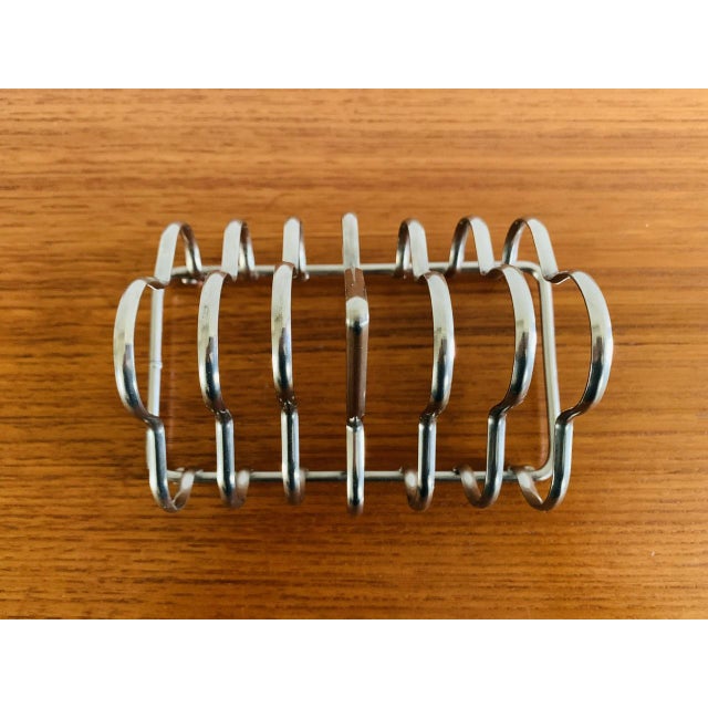 Art Deco Silver-Plated 6-Slice Toast Rack, 1930s For Sale - Image 3 of 15