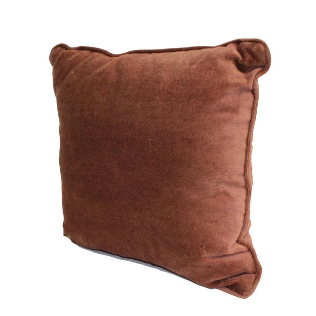 Velvet Brown Square Shape Fabric Couch Sofa Cushion Chairish