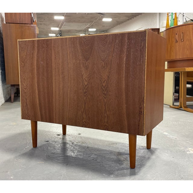 Mid Century Modern Teak Vinyl Storage Credenza | Danish Record Cabinet, Circa 1960's For Sale - Image 14 of 15