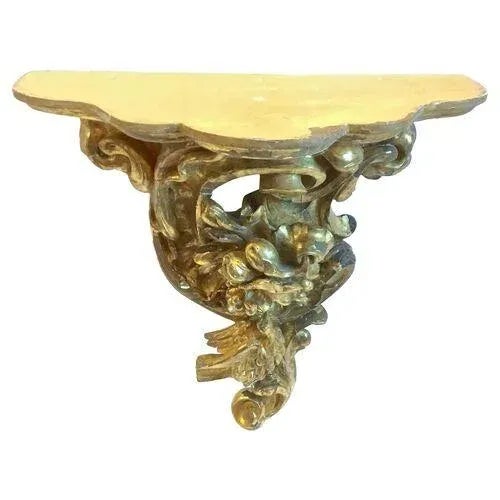 Rococo Antique Florentine Gilt Wall Bracket For Sale - Image 3 of 6