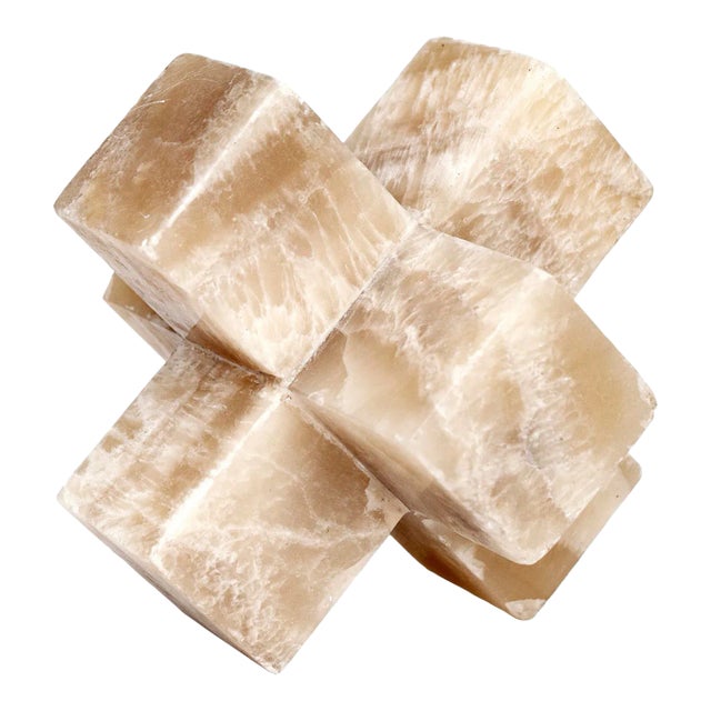 1970s Mid-Century Modern Marble Cross Sculpture For Sale