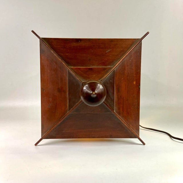 Wood Wooden Japanese Indoor Light For Sale - Image 7 of 8