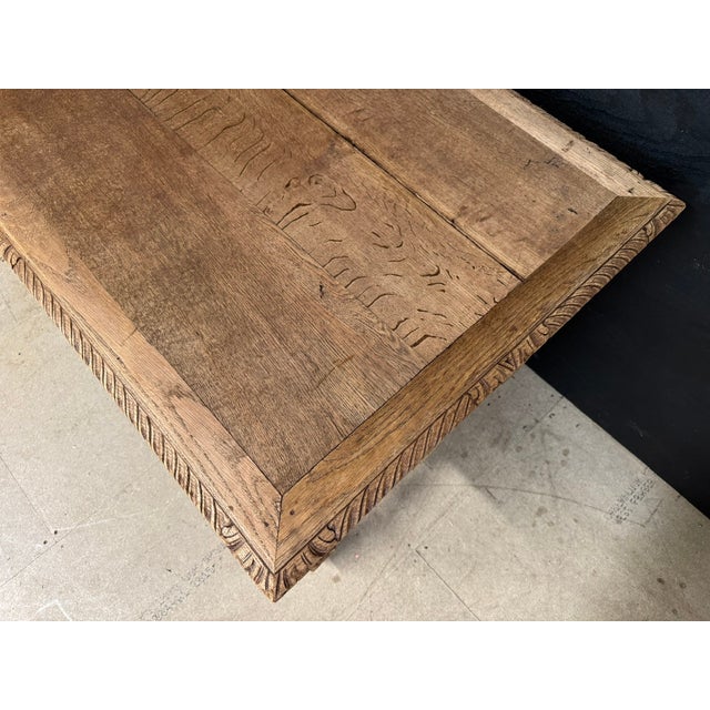 French Bleached Oak Writing Desk, 1860 For Sale - Image 14 of 16