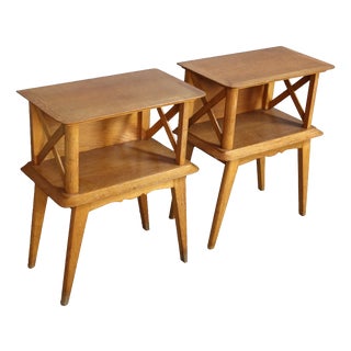 Vintage Bedside Tables, 1950s, Set of 2 For Sale
