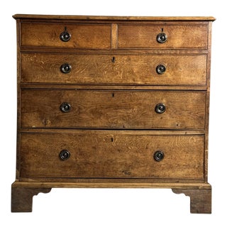 English Oak Chest of Drawers, 19th Century For Sale