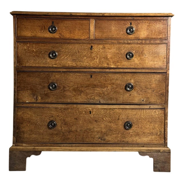English Oak Chest of Drawers, 19th Century For Sale