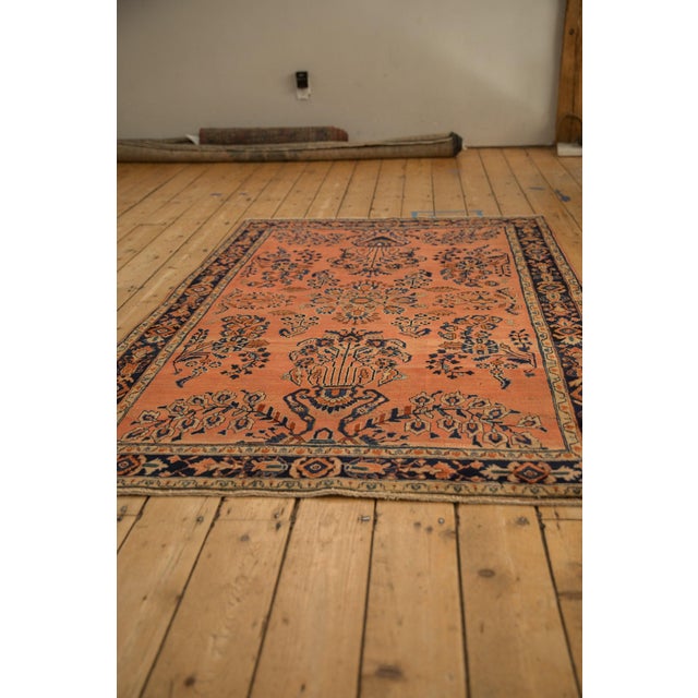 Traditional Vintage Sarouk Rug - 4'3" x 6'7" For Sale - Image 3 of 11