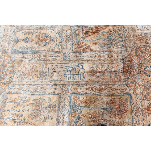 Authentic Early 20th Century Persian Kirman Handmade Wool Carpet For Sale - Image 9 of 11